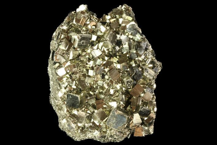 Gleaming, Pyritohedral Pyrite Cluster - Peru #84810